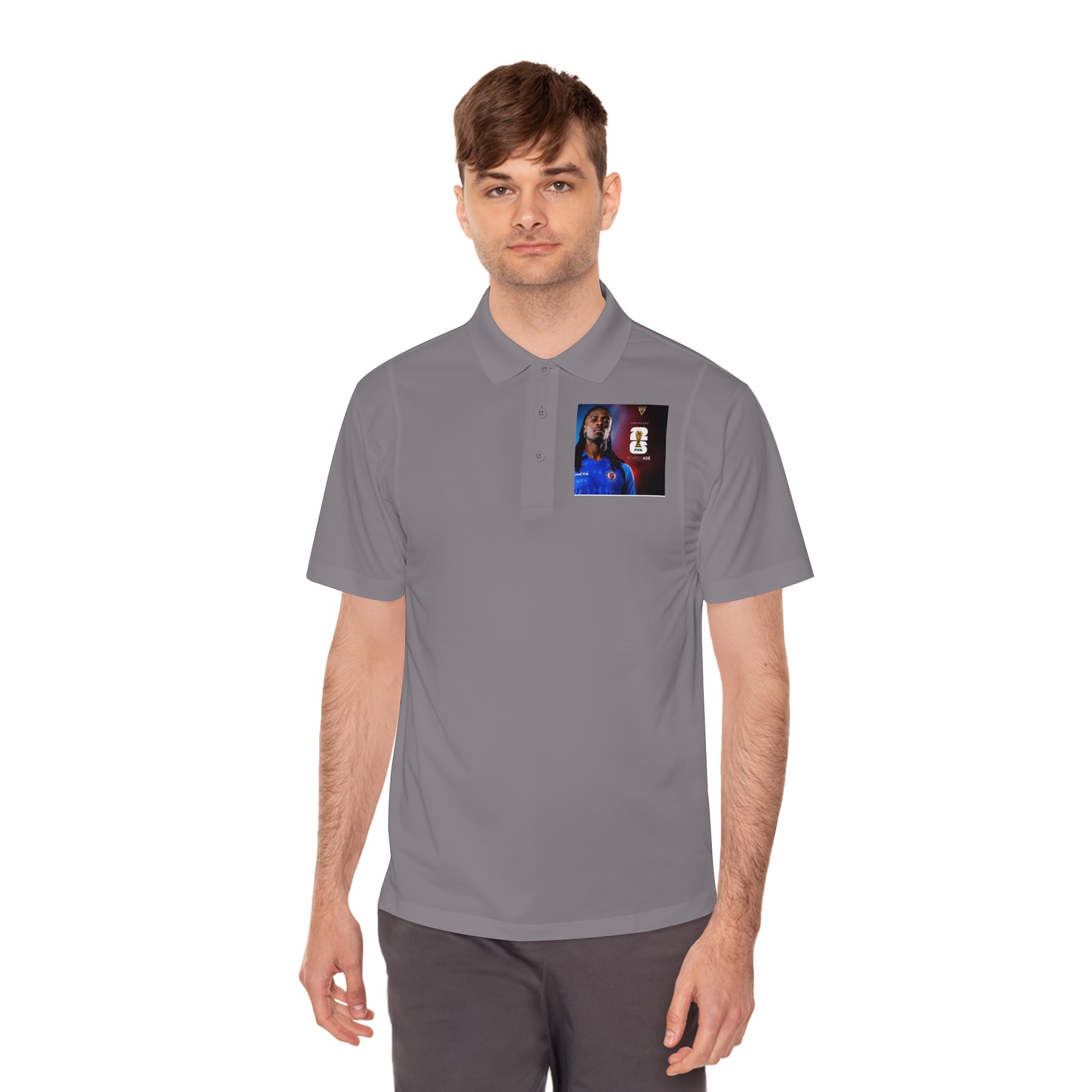 Men's Sport Polo Shirt with Player Photo & Back Number 4 — Athletic Team Golf Polo
