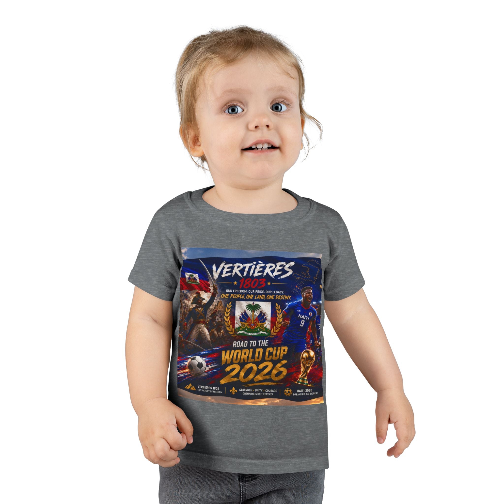 Toddler T-Shirt — "Vertières 1803" Haiti World Cup 2026 Soccer Tee