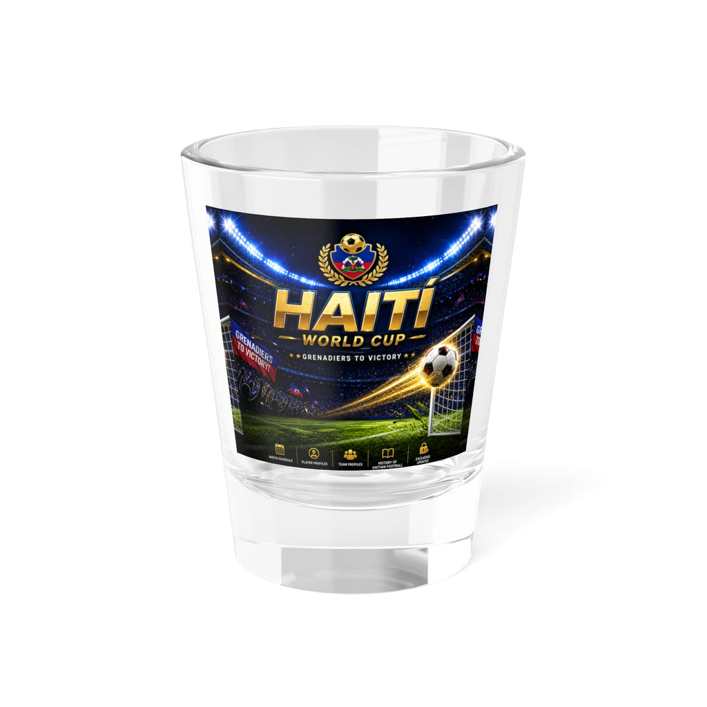 Haiti World Cup Soccer Shot Glass — 1.5oz Team Spirit Souvenir