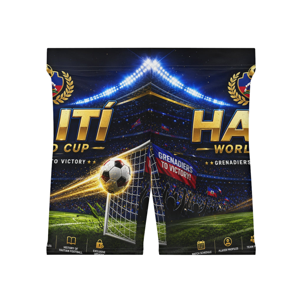 Haiti World Cup Soccer Biker Shorts — Women's All-Over Print
