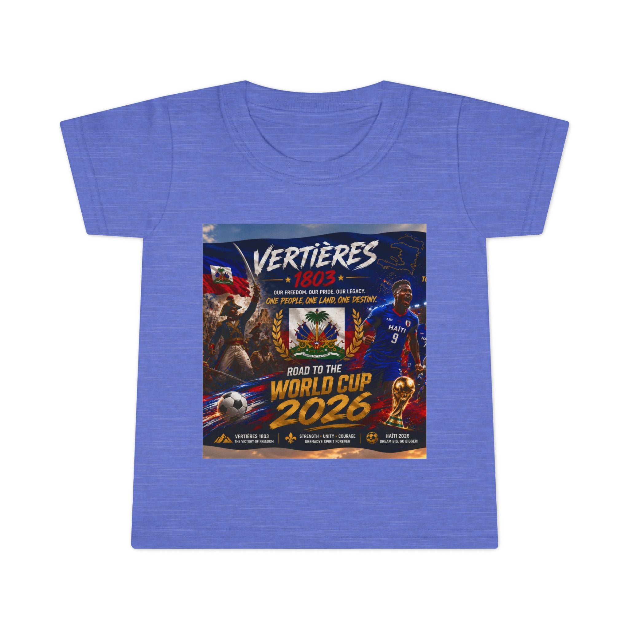 Toddler T-Shirt — "Vertières 1803" Haiti World Cup 2026 Soccer Tee
