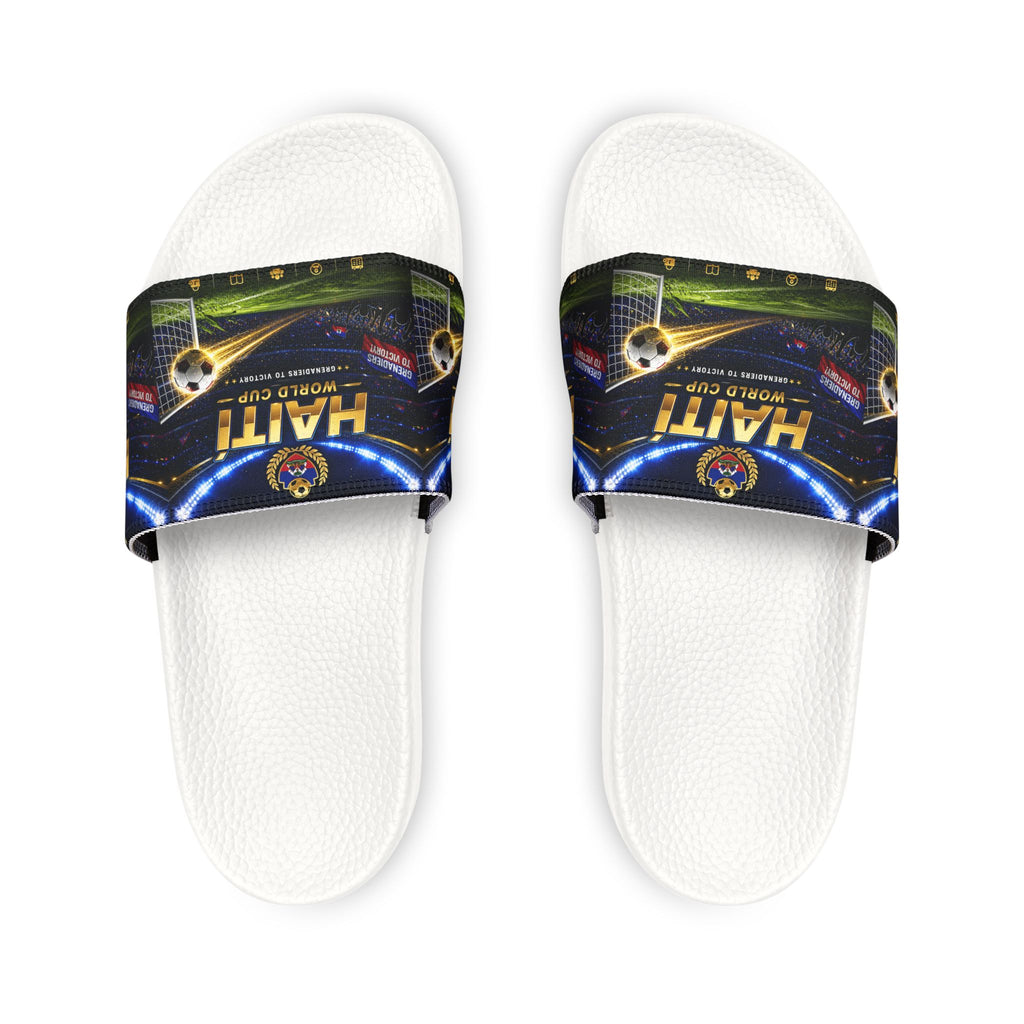 Slides — Haiti Soccer Stadium Graphic Adjustable Strap Sandals
