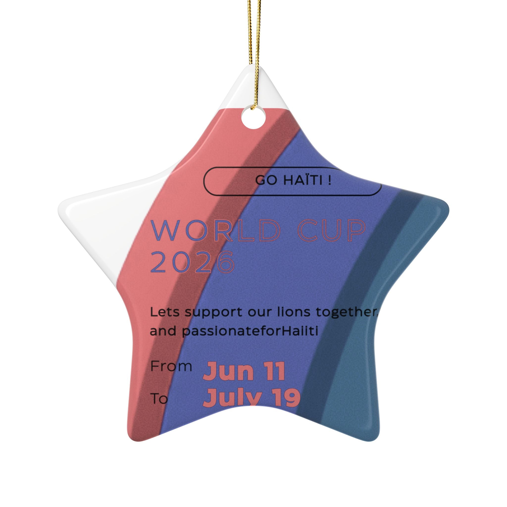 World Cup 2026 Ceramic Ornament — "Go Haiti!" Supporter Keepsake (Jun 11–Jul 19)