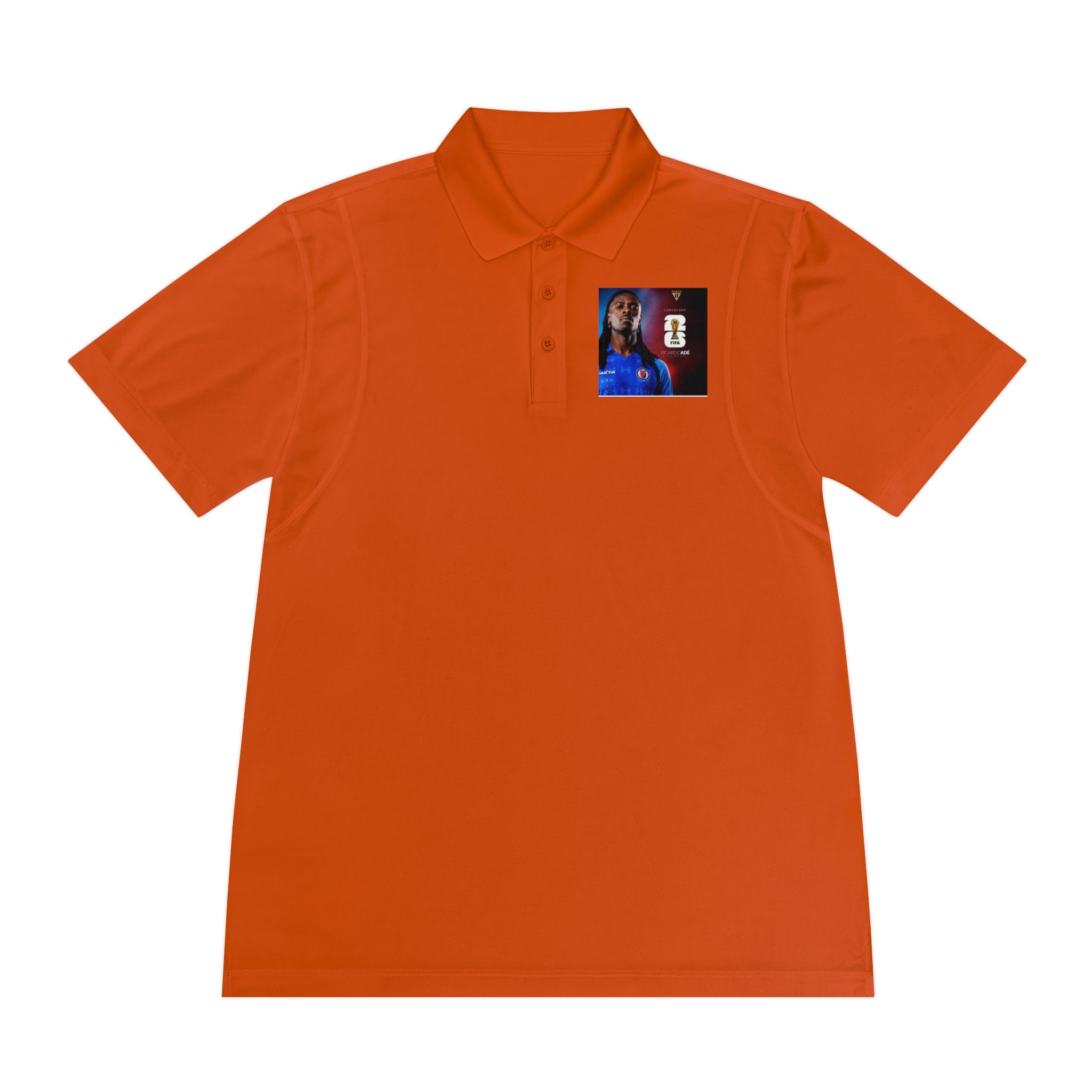 Men's Sport Polo Shirt with Player Photo & Back Number 4 — Athletic Team Golf Polo