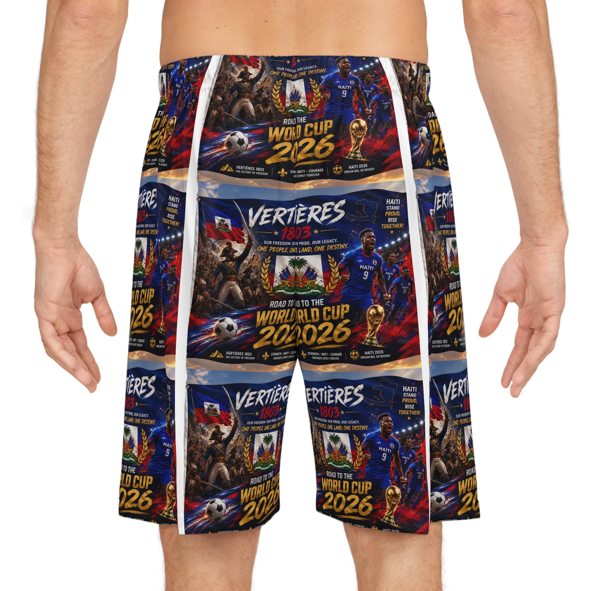 World Cup 2026 Basketball Shorts - All-Over Print Soccer Tournament Design