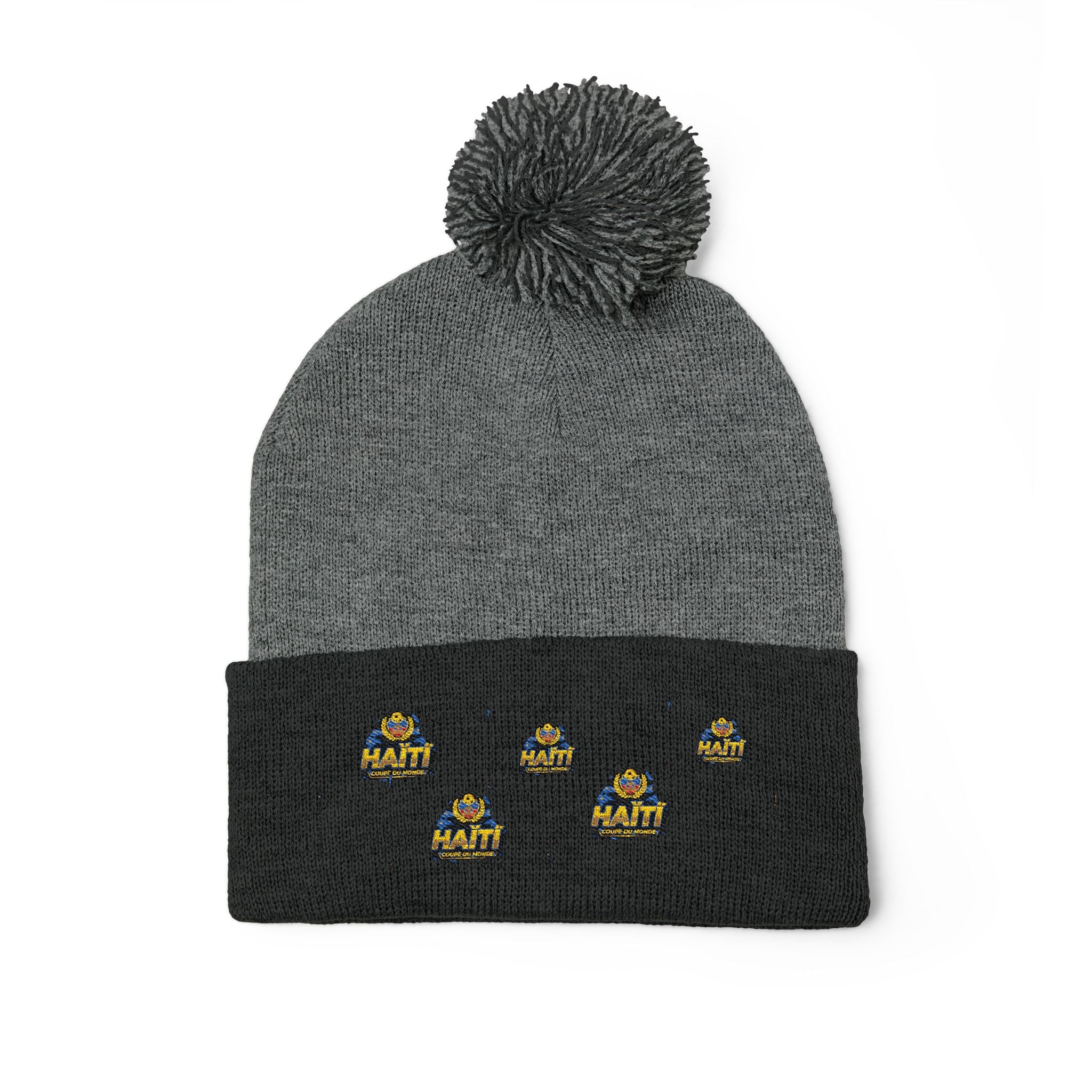 Embroidered Pom-Pom Beanie — Cute Mini Ducklings Knit Hat