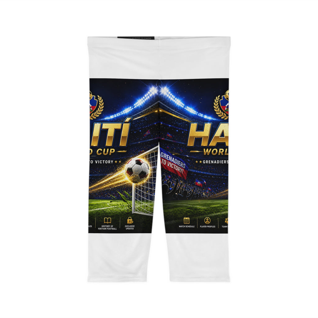 Soccer Stadium Capri Leggings — World Cup Victory Graphic