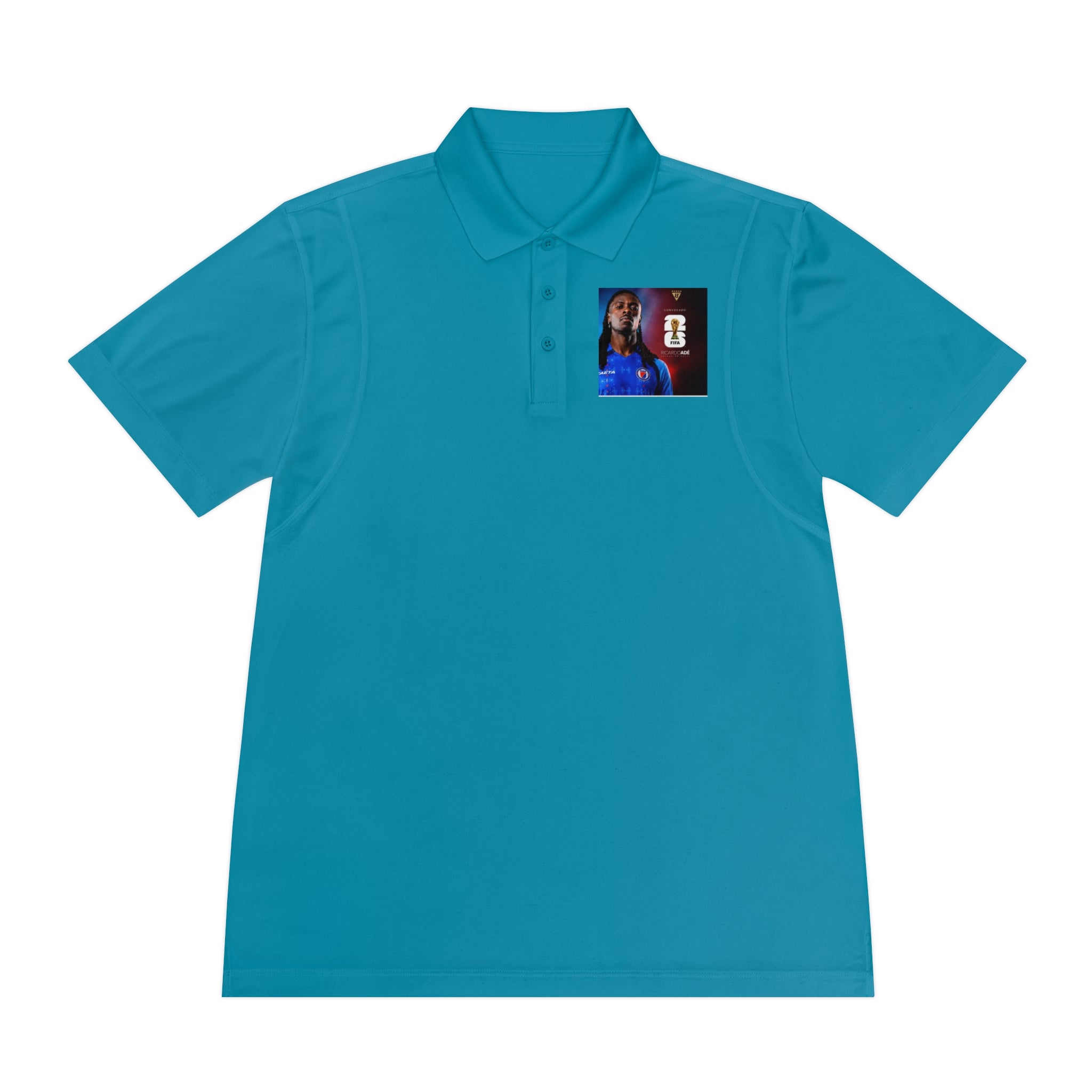 Men's Sport Polo Shirt with Player Photo & Back Number 4 — Athletic Team Golf Polo