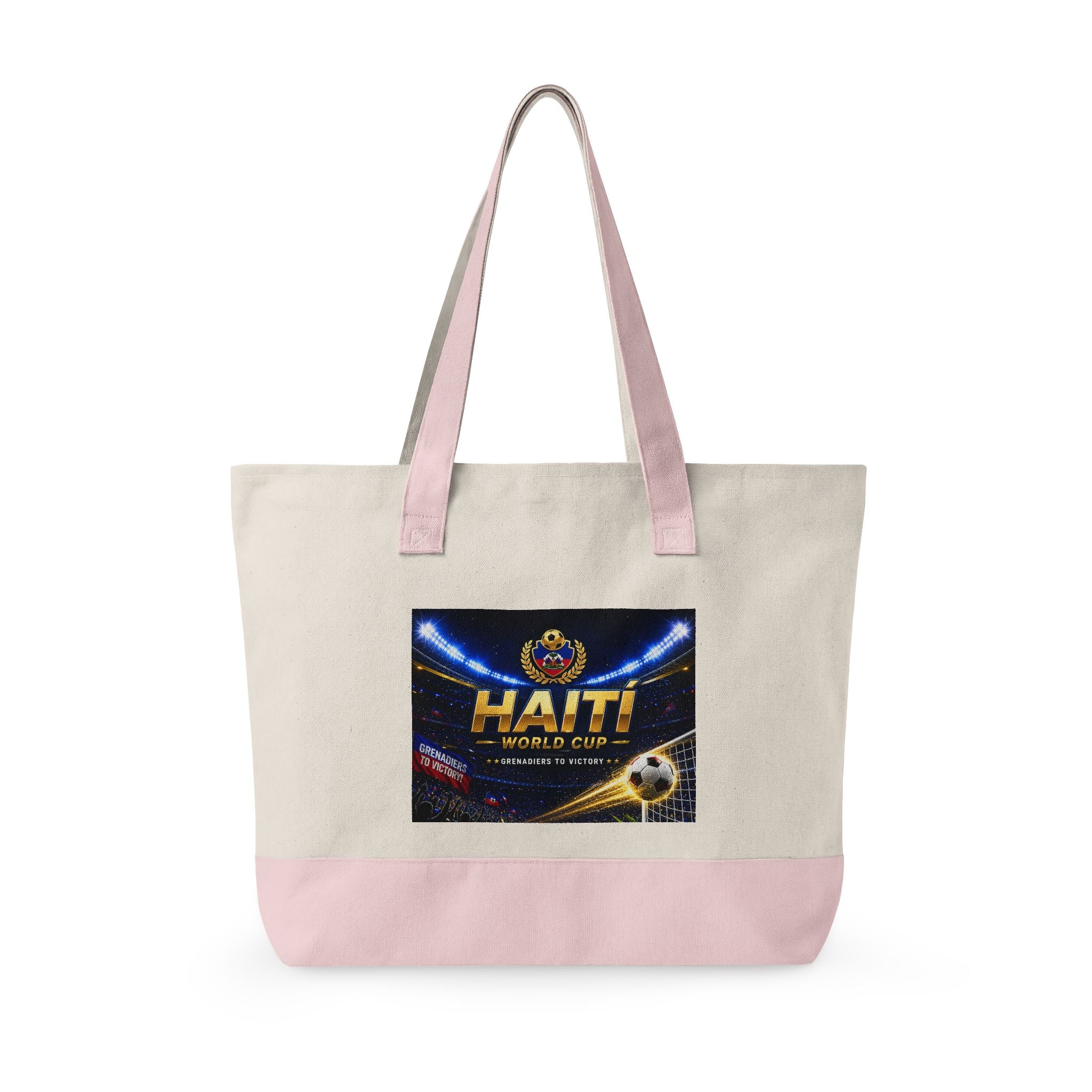 Haiti Football World Cup Canvas Tote Bag — Zippered Beach & Travel Tote