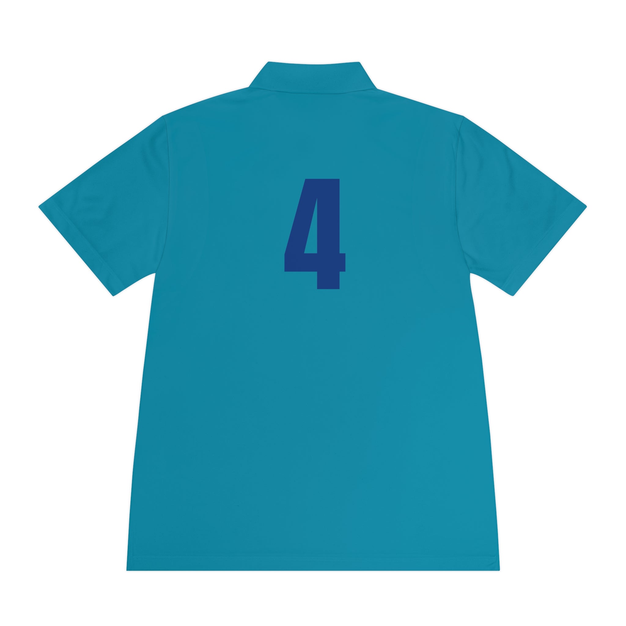Men's Sport Polo Shirt with Player Photo & Back Number 4 — Athletic Team Golf Polo