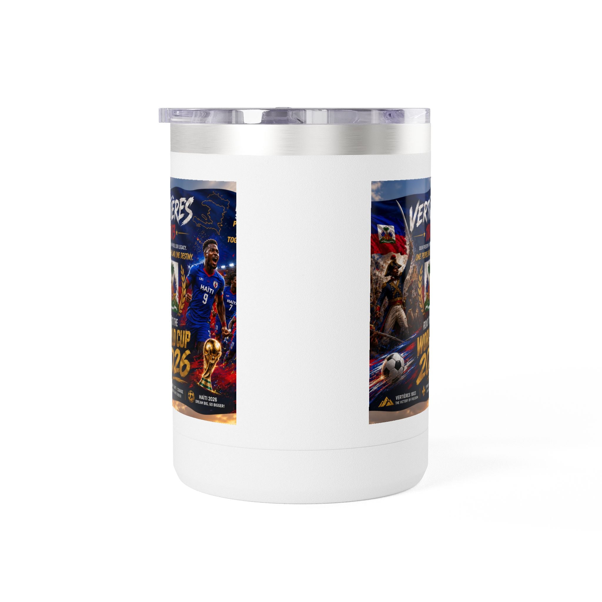 World Cup 2026 Haiti Soccer Tumbler – Vertières 1803 Team Travel Mug (15oz)