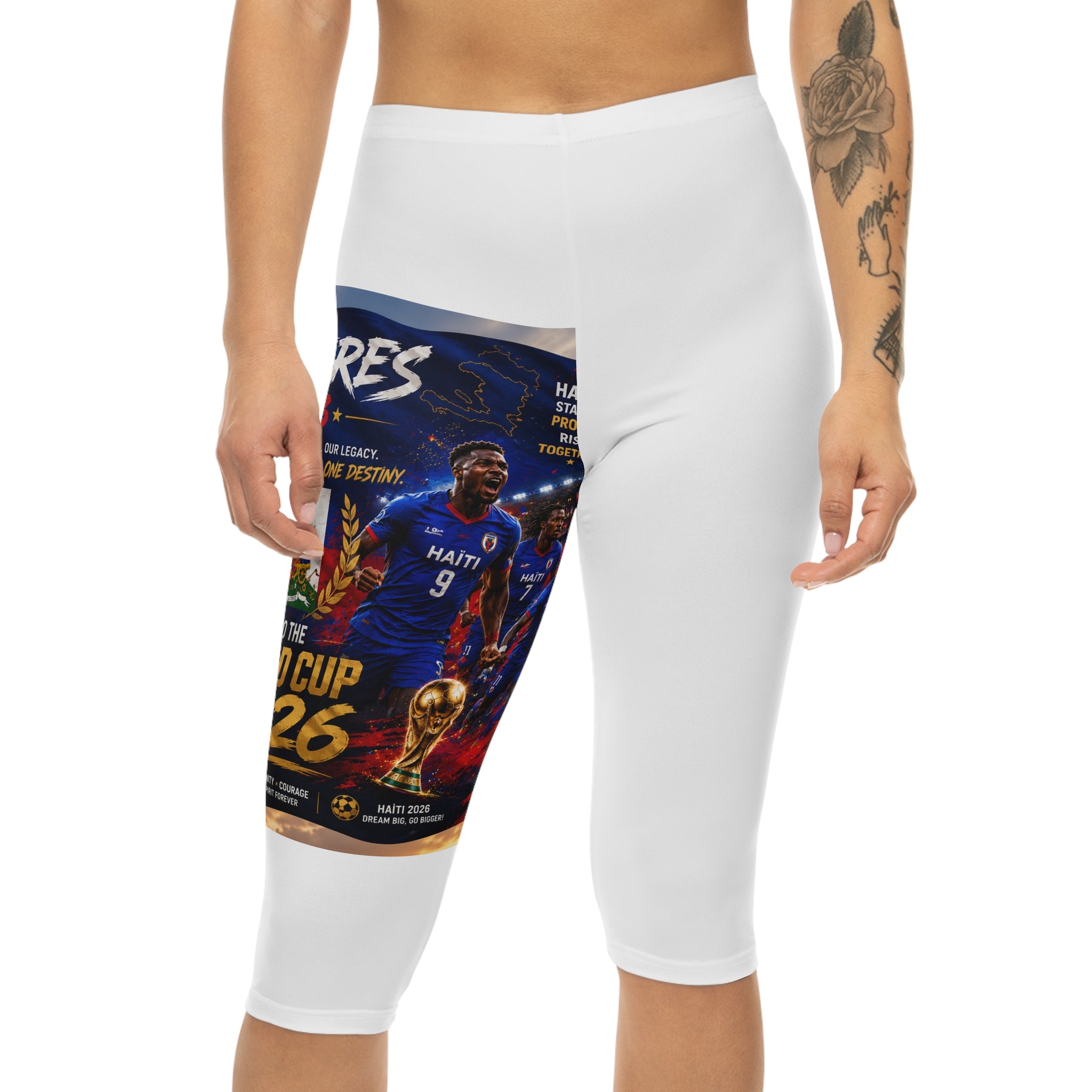 Haiti World Cup 2026 Capri Leggings — Vertières Football Tribute