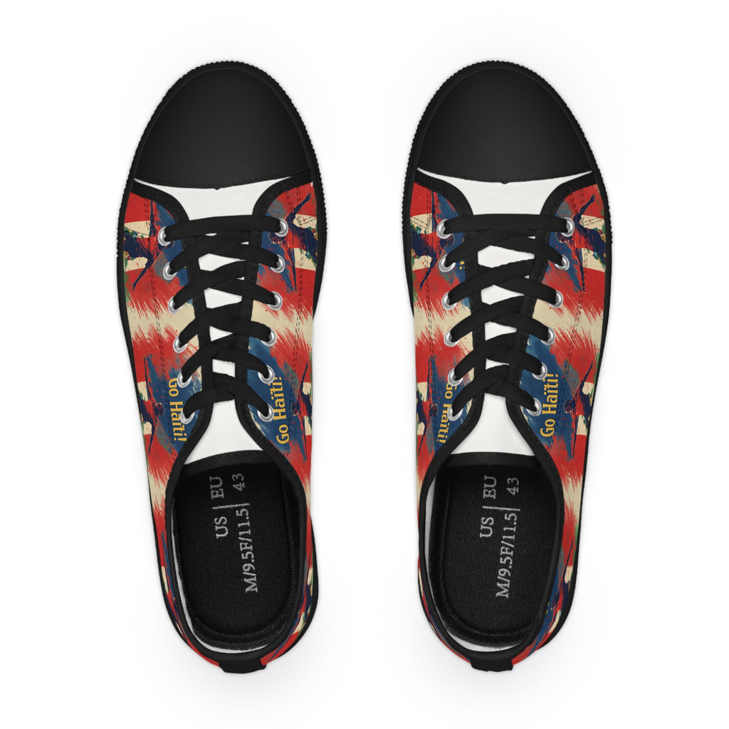 Patriotic 'Go Hawks' Low Top Sneakers — Men's Casual Flag-Inspired Shoes