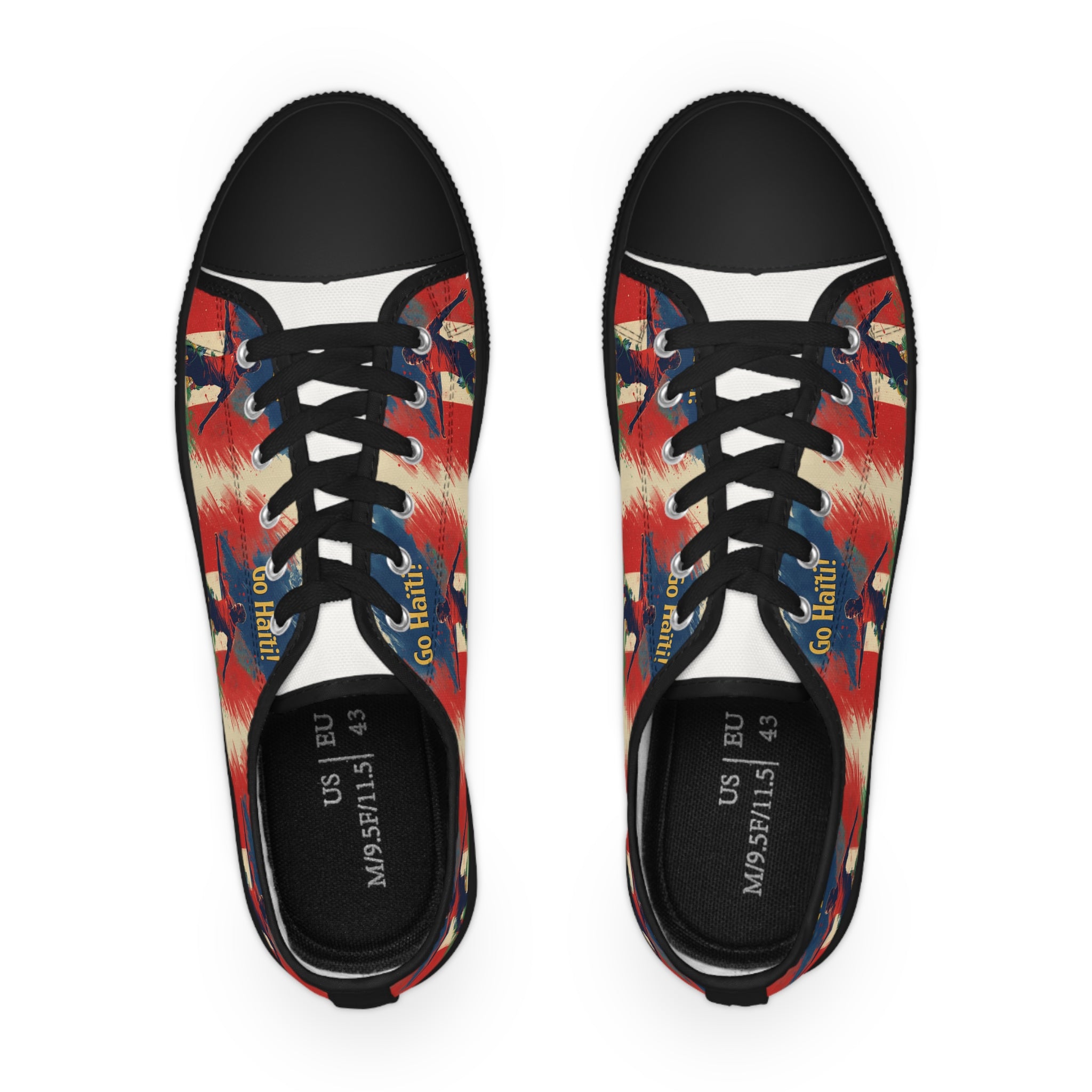 Patriotic 'Go Hawks' Low Top Sneakers — Men's Casual Flag-Inspired Shoes