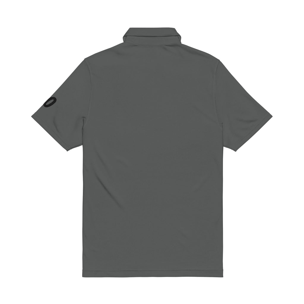 Embroidered Portrait Polo — White Performance Men’s Golf Shirt