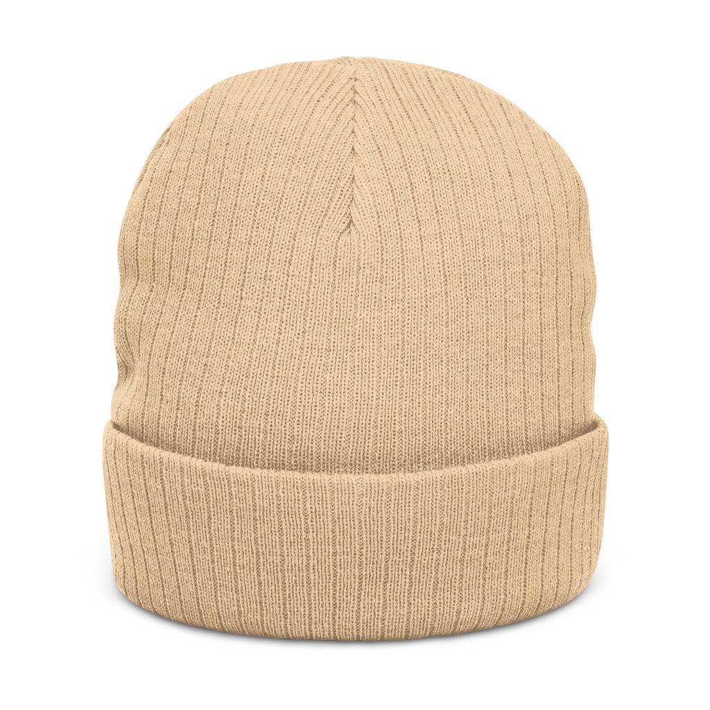 Embroidered Ribbed Knit Beanie — Vintage Pinball Arcade Patch