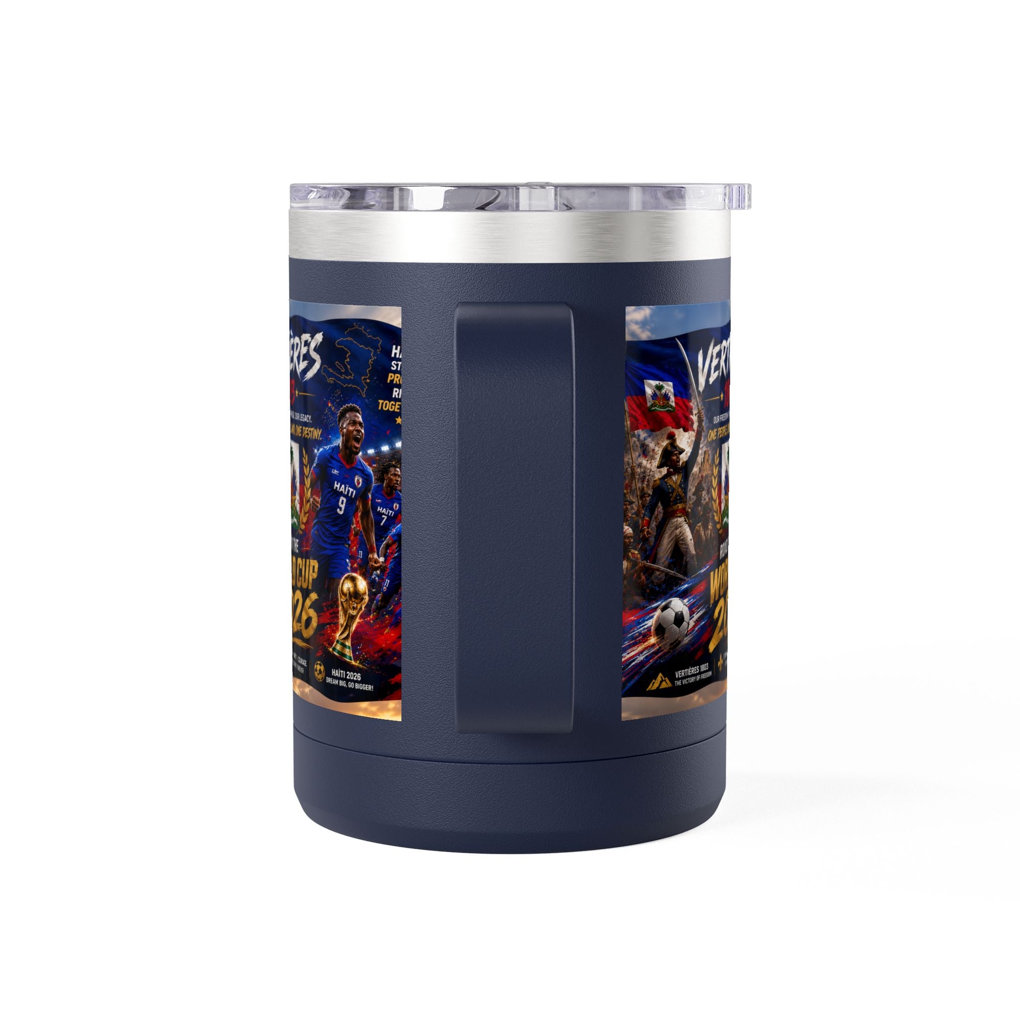 World Cup 2026 Haiti Soccer Tumbler – Vertières 1803 Team Travel Mug (15oz)