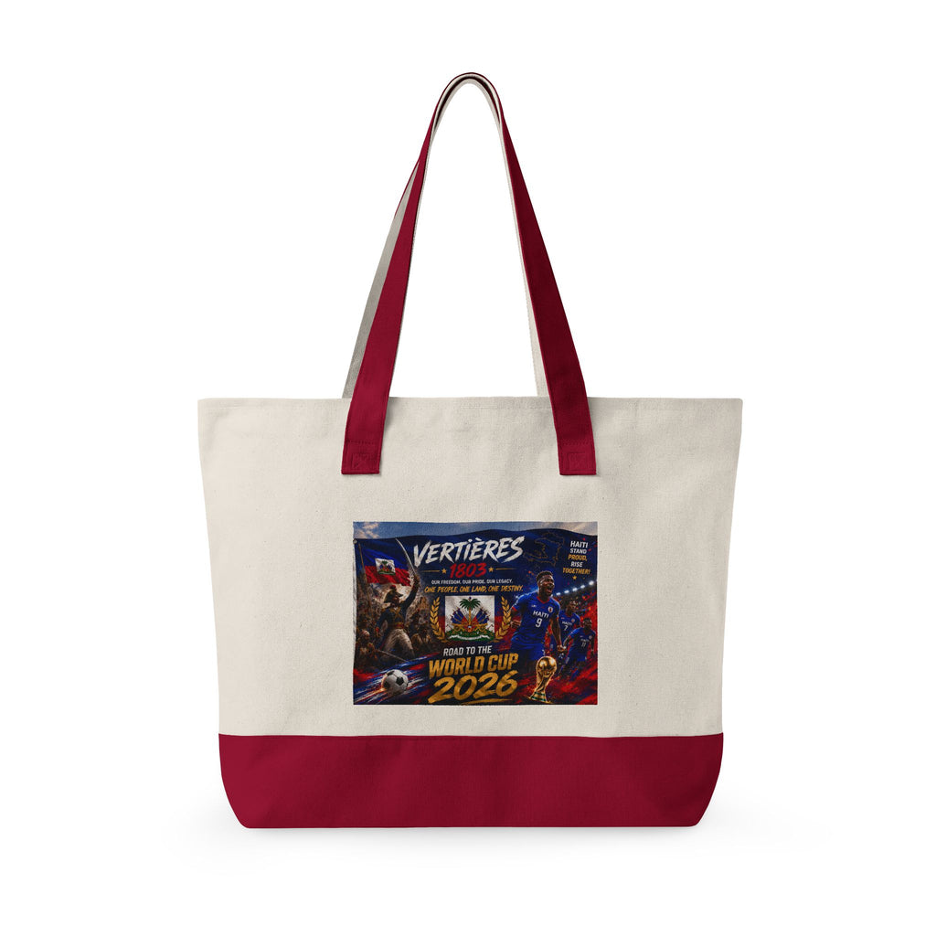 Canvas Tote Bag — Vertières World Cup 2026 Graphic Zippered Tote
