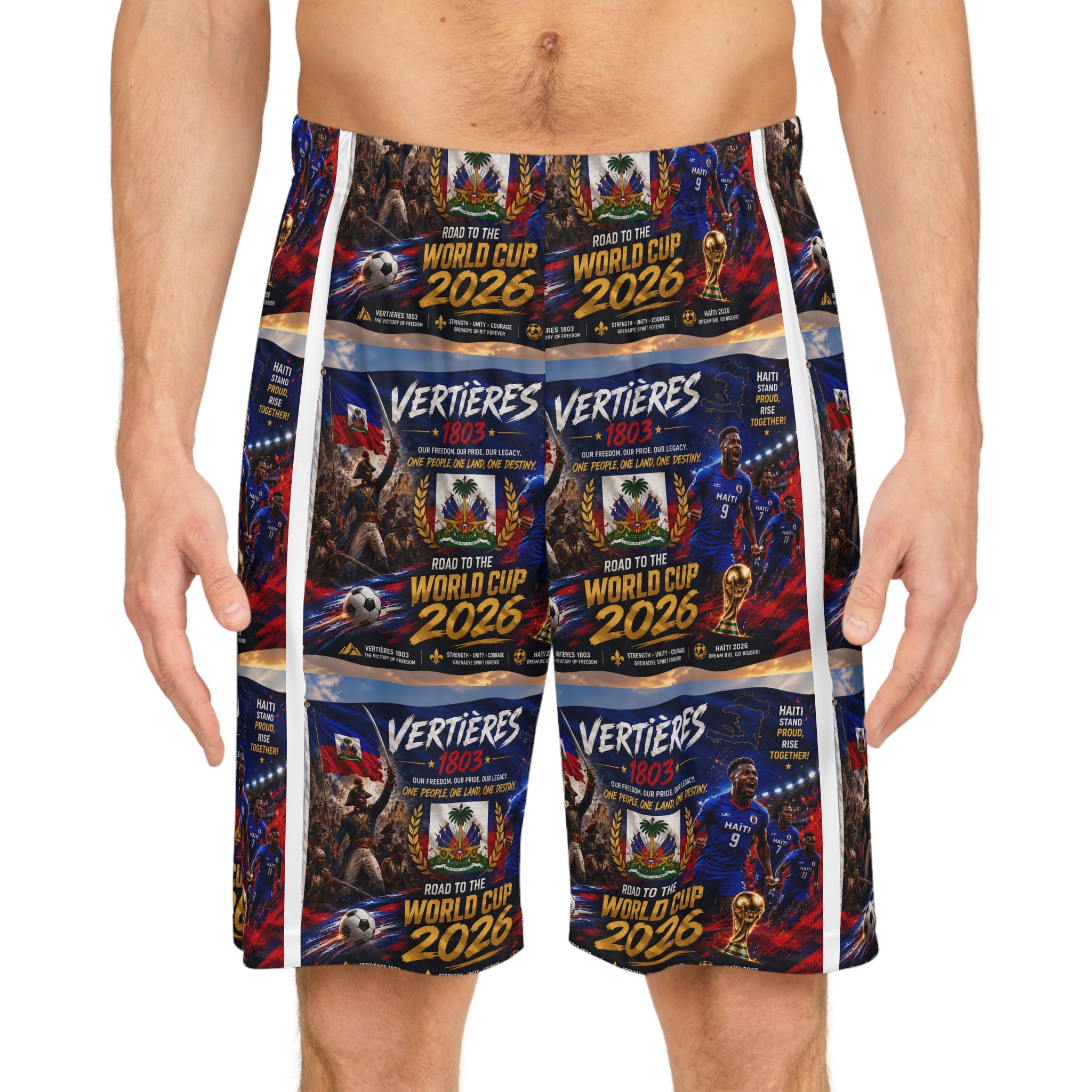 World Cup 2026 Basketball Shorts - All-Over Print Soccer Tournament Design