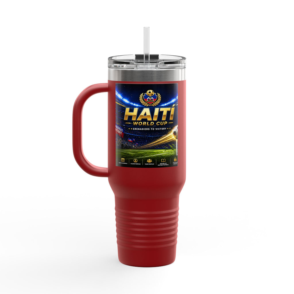 Haiti World Cup 40oz Insulated Travel Mug — Sports Fan Tumbler
