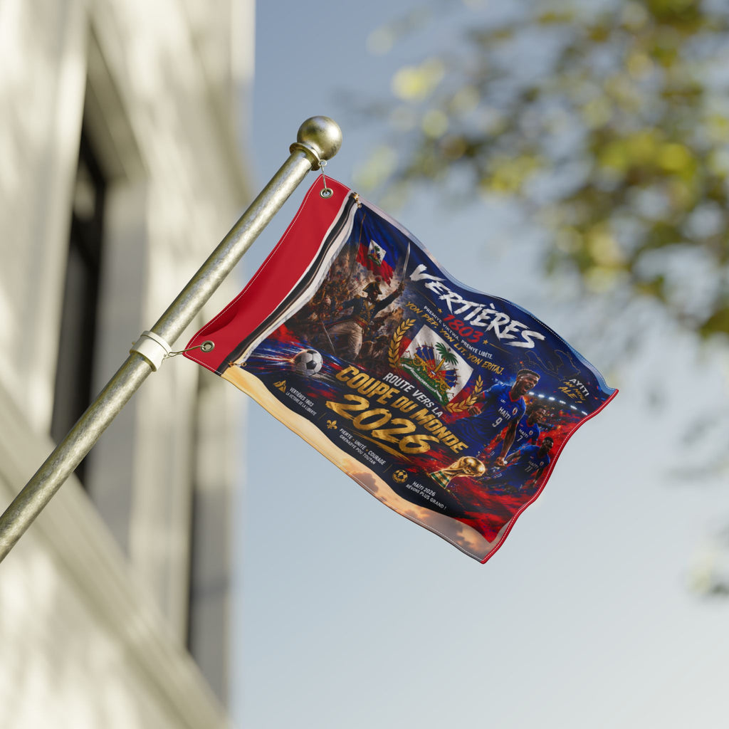 Double-Sided Flag — Vertières 1803 World Cup 2026 Support Banner