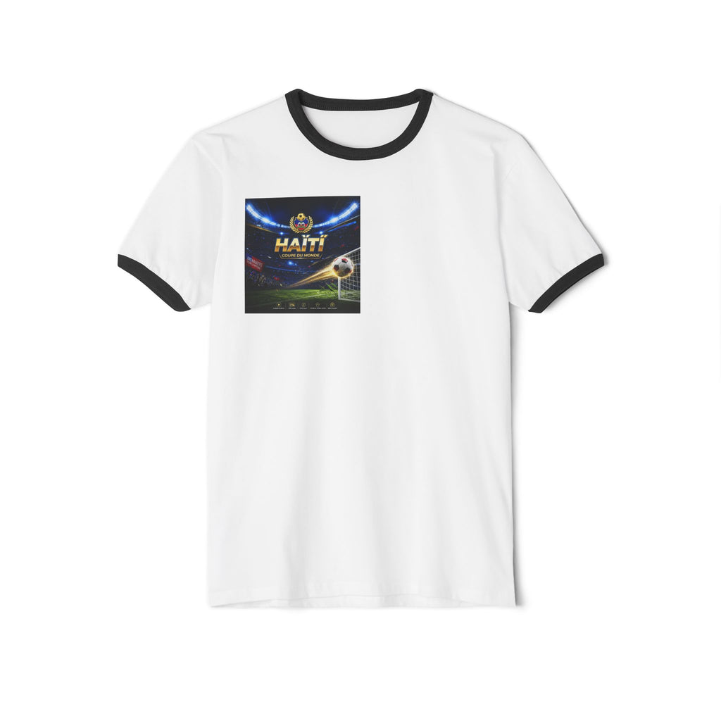 Haiti Soccer Ringer T-Shirt — Grenadier Football Support Tee