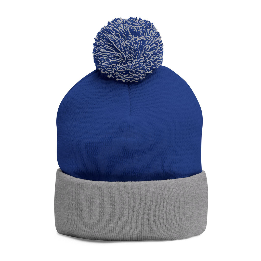 Embroidered Pom-Pom Beanie — Cute Mini Ducklings Knit Hat