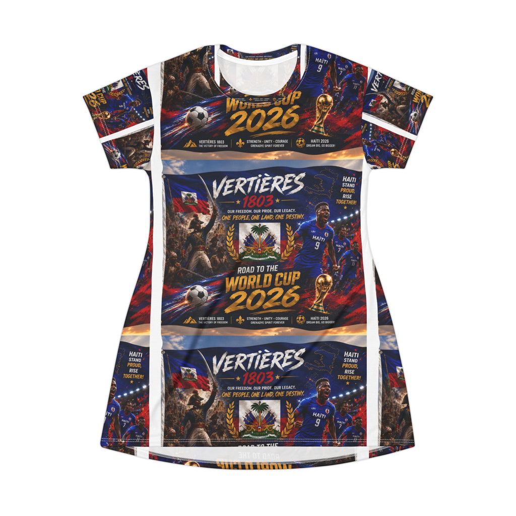 World Cup 2026 Soccer T-Shirt Dress — Vertières Tribute Design