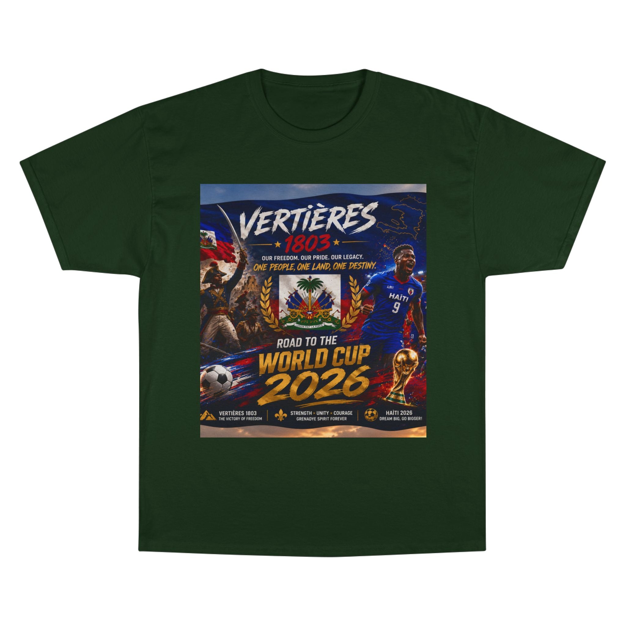 Vertières 1803 World Cup 2026 T-Shirt — Haiti Football Champion Tee