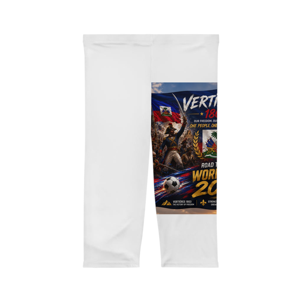 Haiti World Cup 2026 Capri Leggings — Vertières Football Tribute