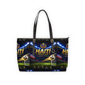 Haiti World Cup PU Leather Shoulder Bag — Soccer Stadium Graphic Tote