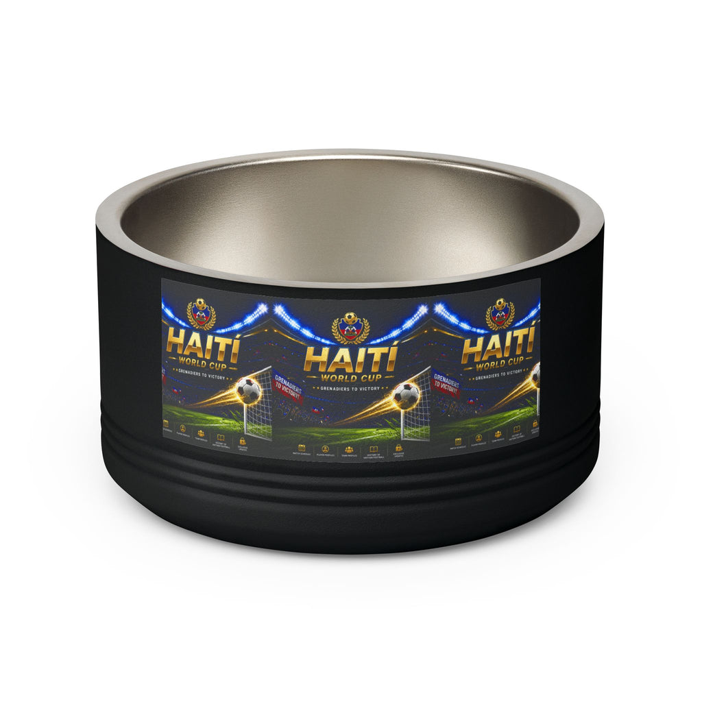 Haiti Football Crest Pet Bowl — 18oz Stainless Dog & Cat Dish