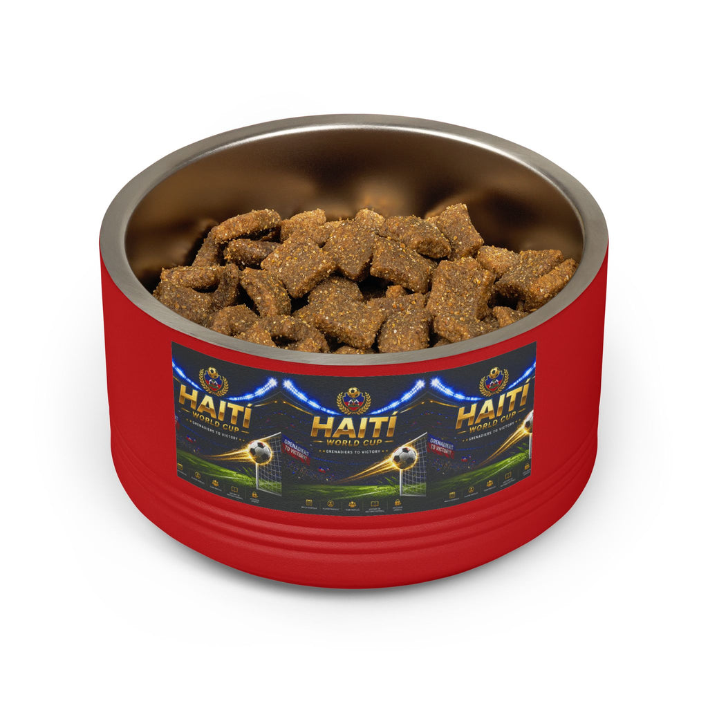Haiti Football Crest Pet Bowl — 18oz Stainless Dog & Cat Dish