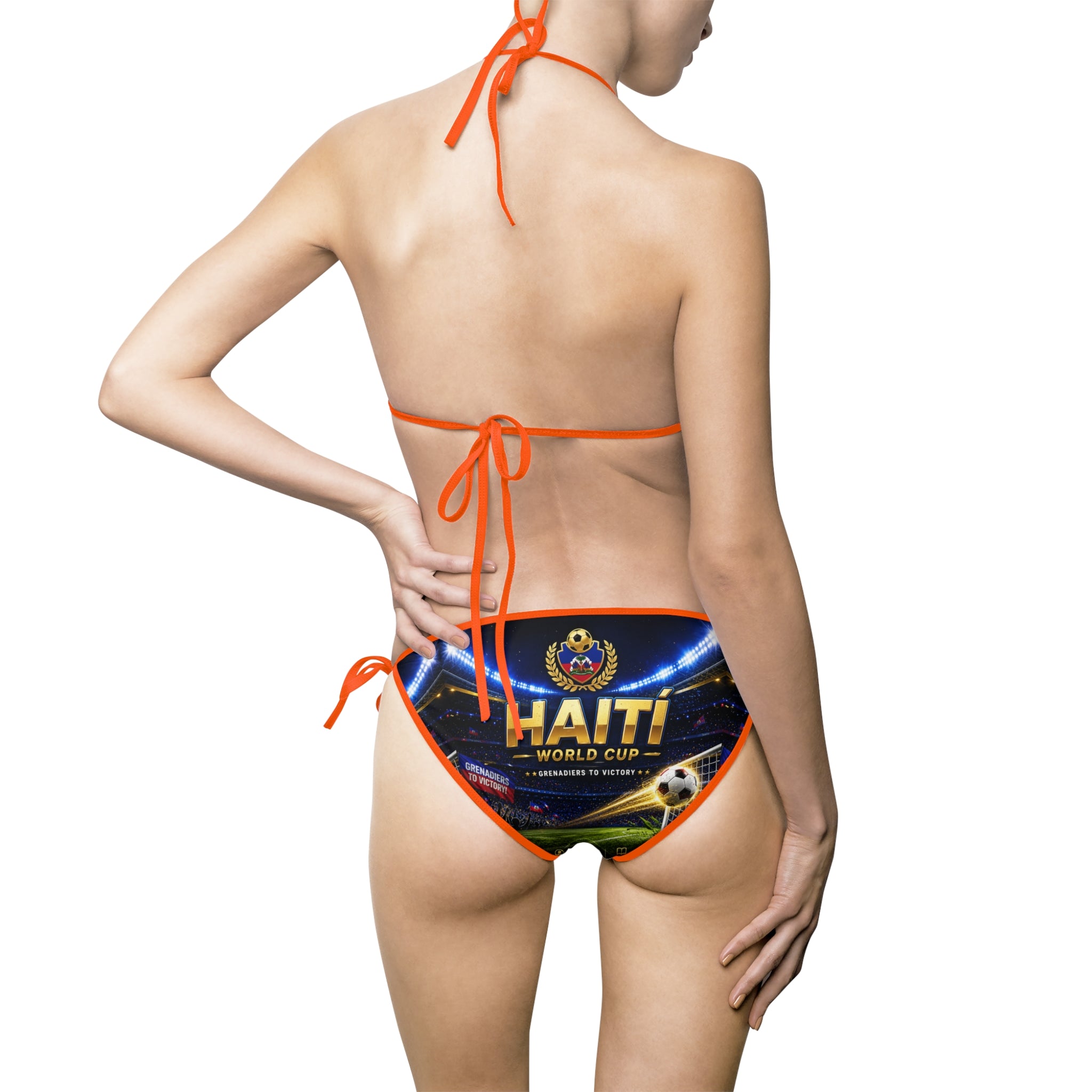 Haiti Flag Bikini Swimsuit — Tropical Patriotic Women's Two-Piece