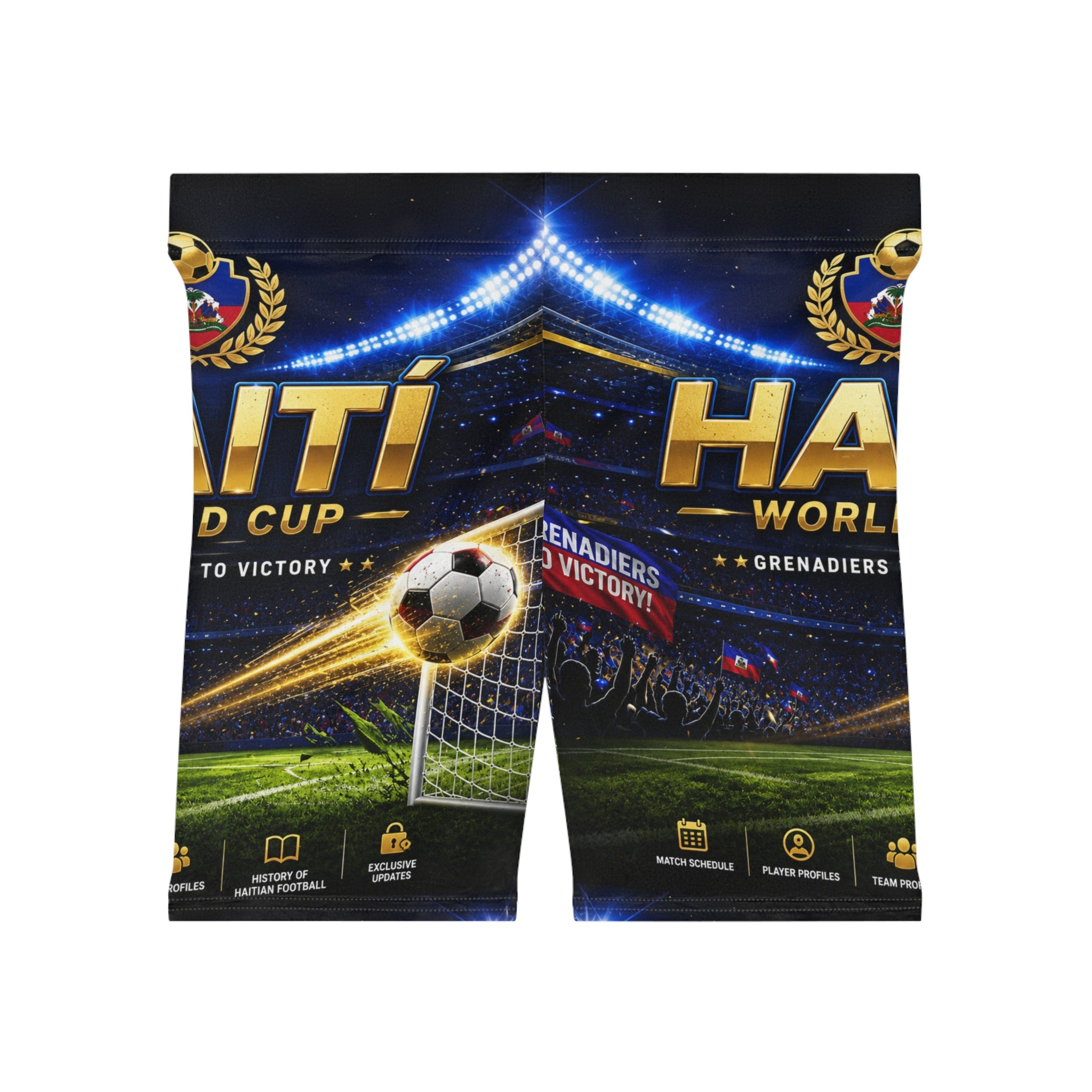 Haiti World Cup Soccer Biker Shorts — Women's All-Over Print