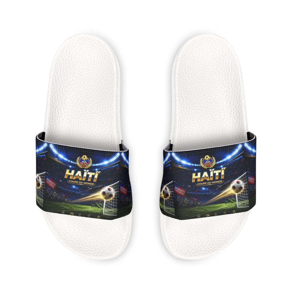 Youth Soccer Stadium Slide Sandals — Custom Haiti Team Design