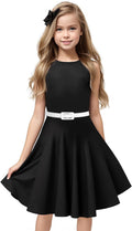 Girls Vintage Dress 50S Retro Twirling Special Occasion Dresses Size 6-14 Sleeveless Kids Dress