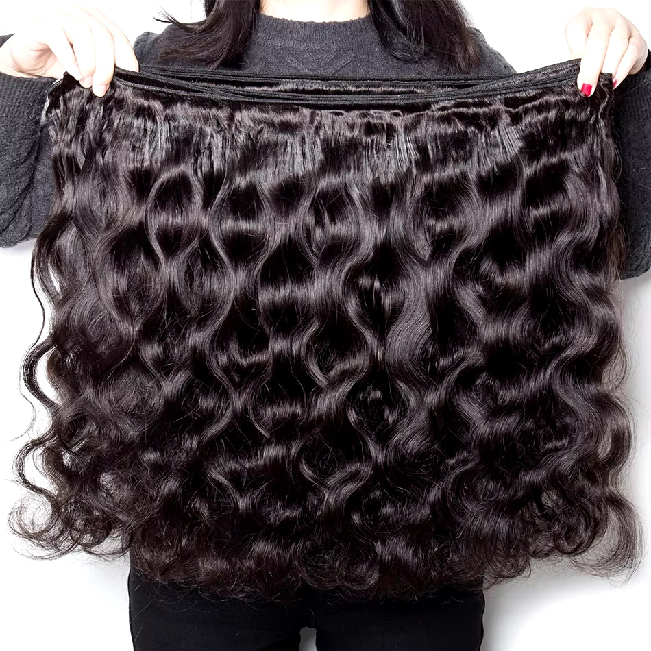 12A 100% Human Hair Bundles Body Wave Bundles Human Hair 30 Inch Body Wave Hair Weave 1Pc/100G Natural Raw Human Hair Extensions
